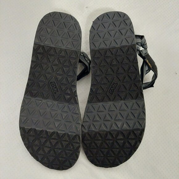 Teva Men's Original Universal Black Gray Geometric Print Sandals 1004006 Size 14 - Picture 8 of 11